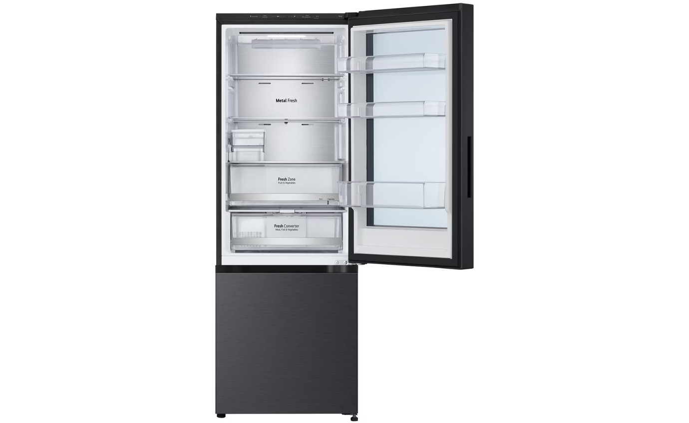 LG 340L Instaview Bottom Mount Fridge (Matte Black) GBV300MBL