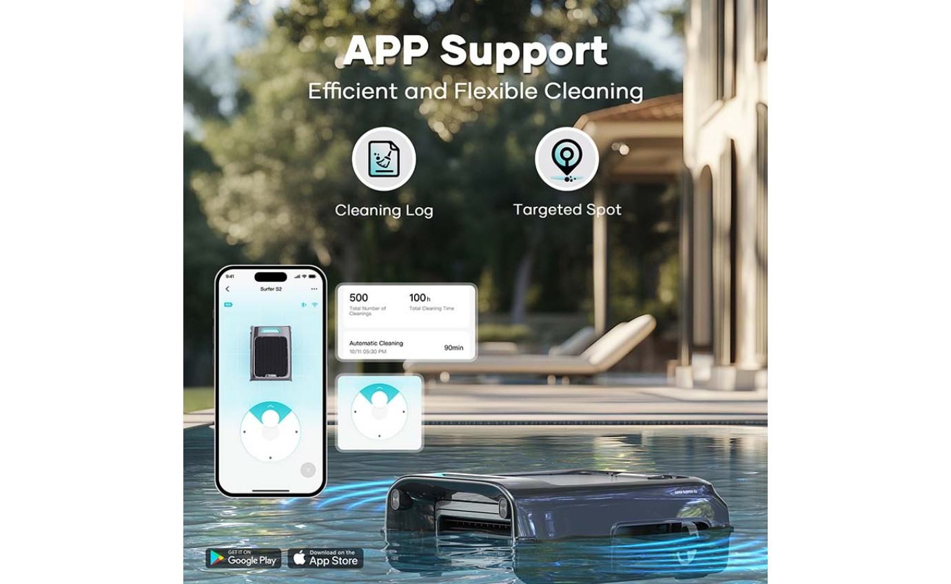 Aiper Surfer S2 Solar-Powered Robotic Pool Skimmer 255291