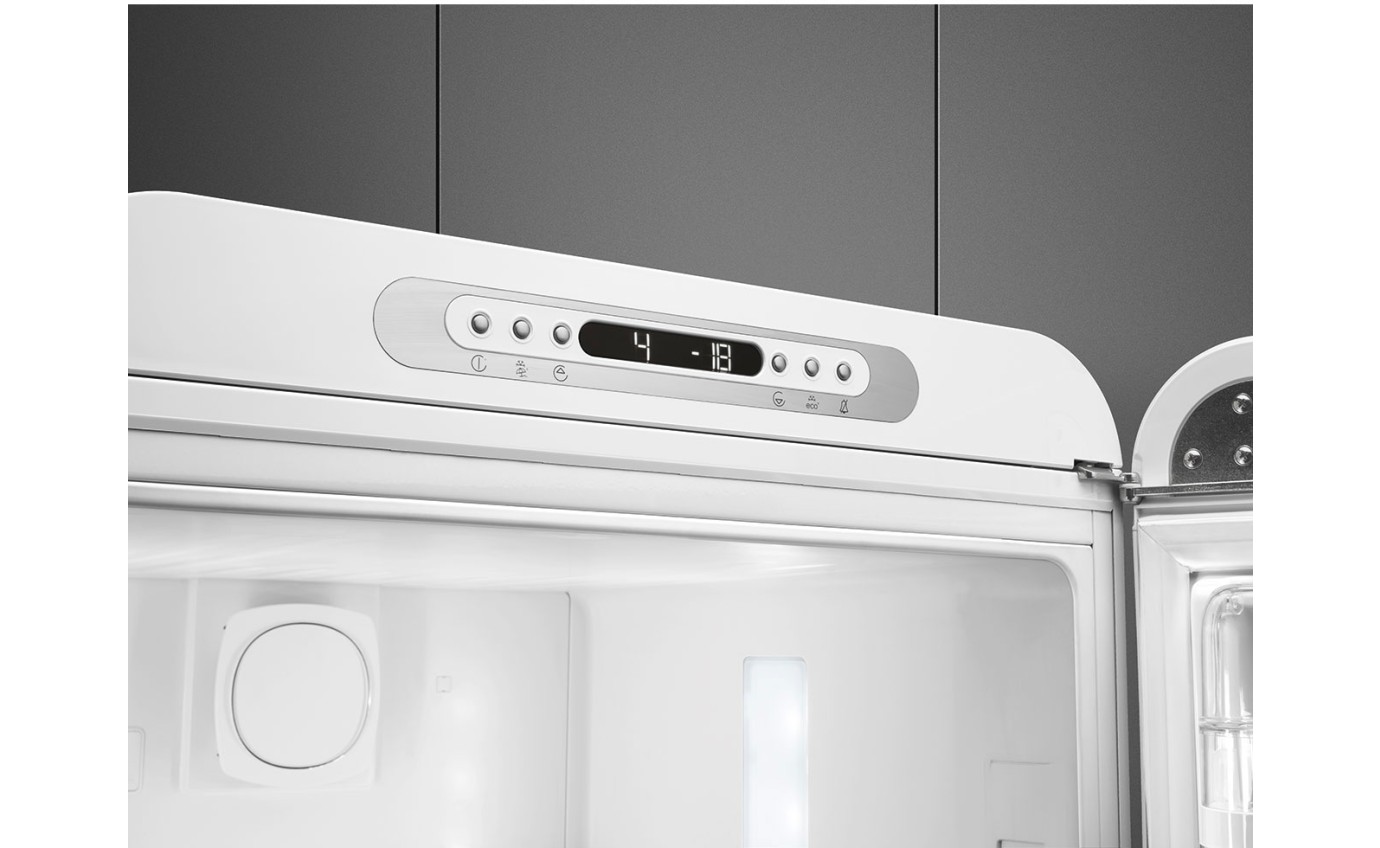 Smeg 331L 50s Style Retro Bottom Mount Fridge (White) FAB32RWH5AU