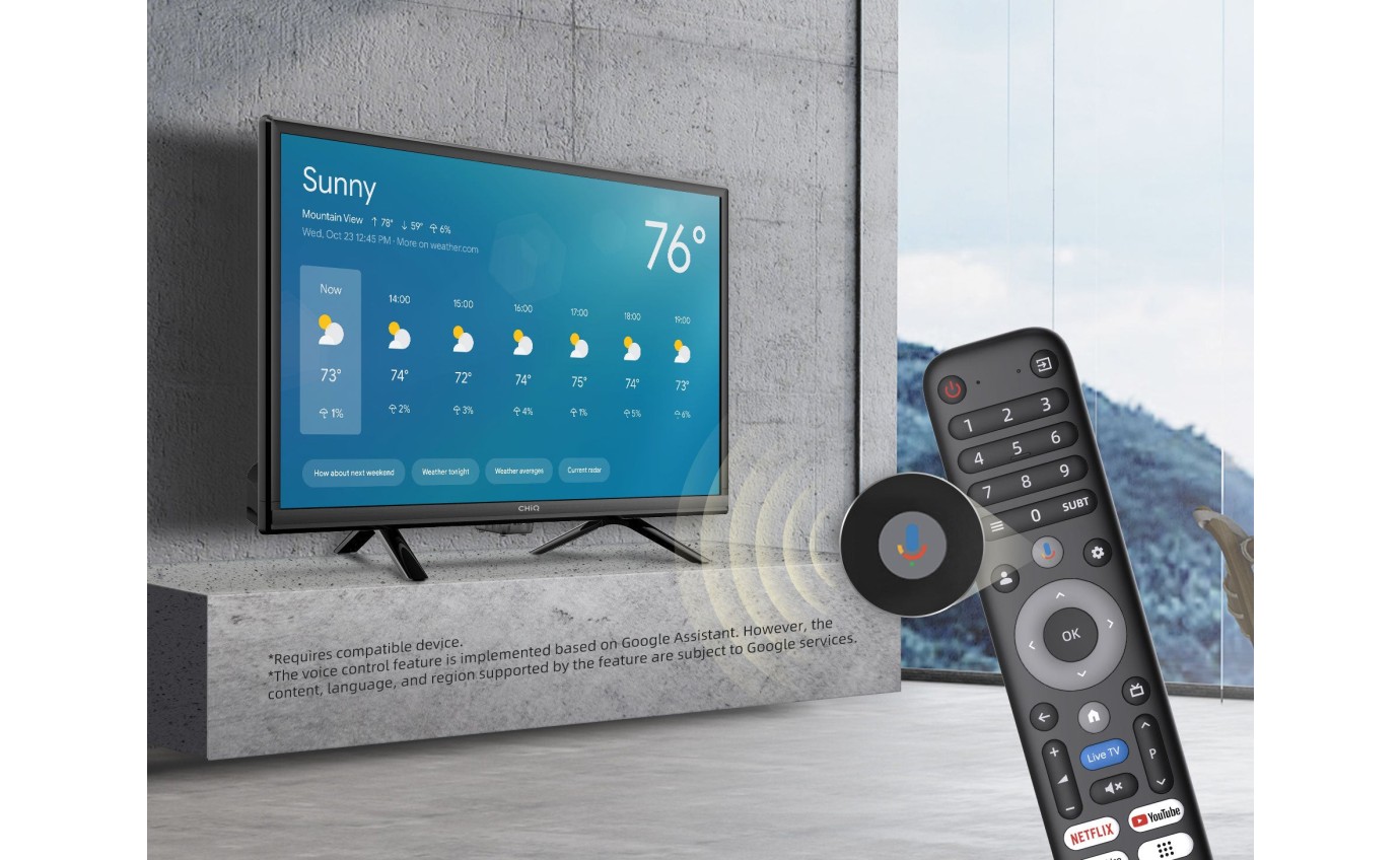 CHiQ 24 inch 12V/240V Portable LED HD Google TV L24D6CG