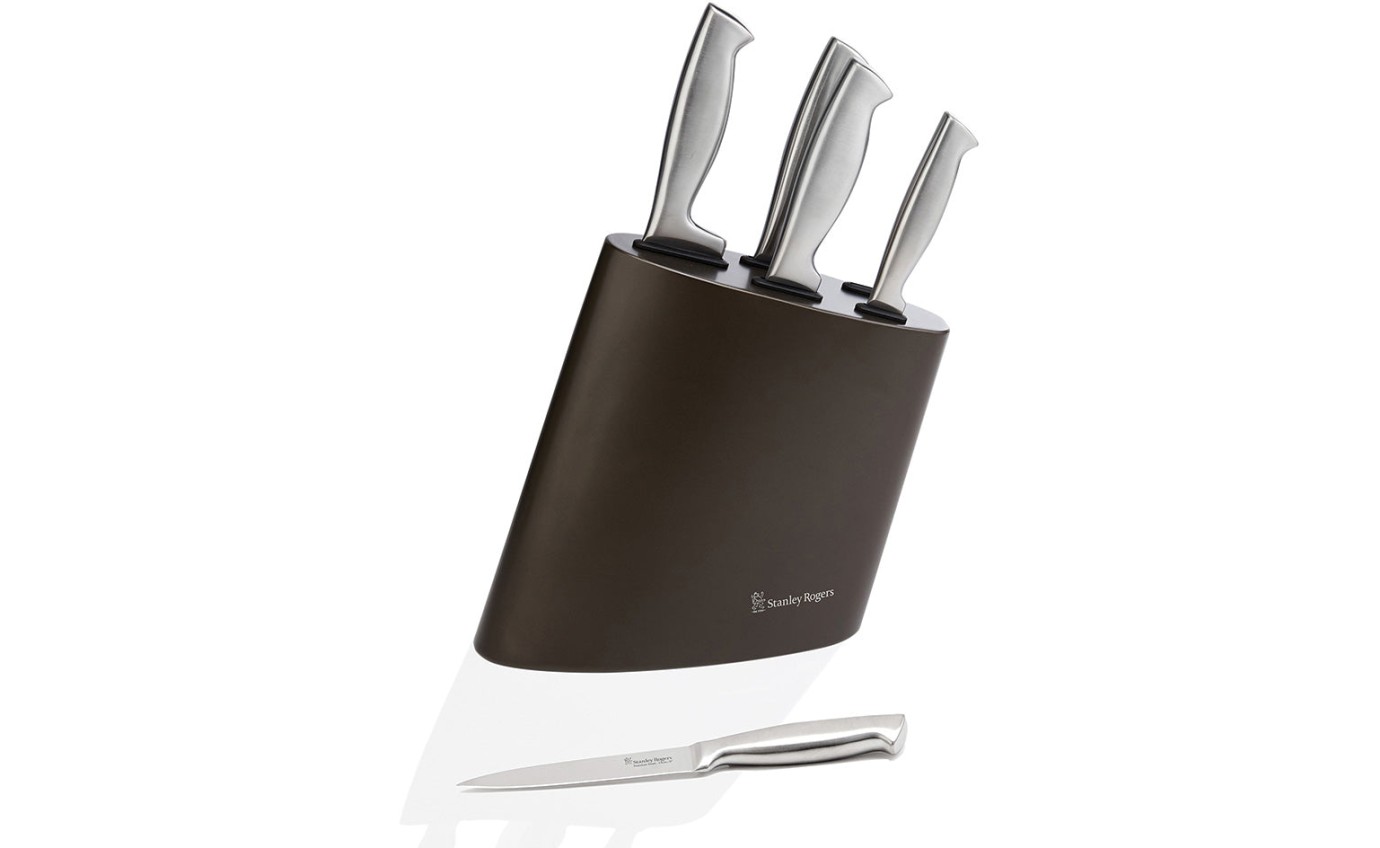 Stanley Rogers Mocha 6 Piece Kitchen Knife Block Set 41418
