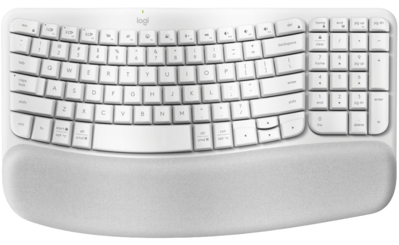 Logitech Wave Keys Ergonomic Keyboard (Off-White) 920012282