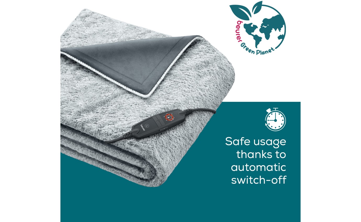 Beurer Super Cosy Heated Throw (Charcoal Grey) HD75NGP
