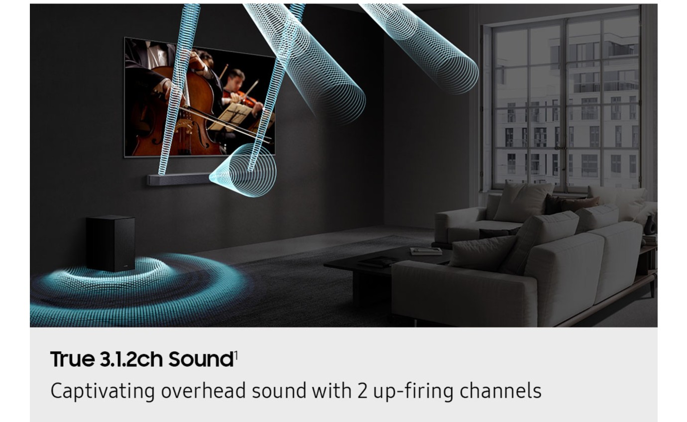 Samsung 3.1.2ch Q-Series Soundbar & Subwoofer HWQ600HXY
