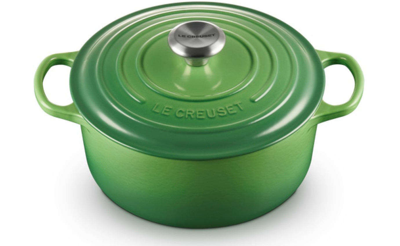 Le Creuset 24cm Cast Iron Round Casserole (Bamboo Green) 21177244082430