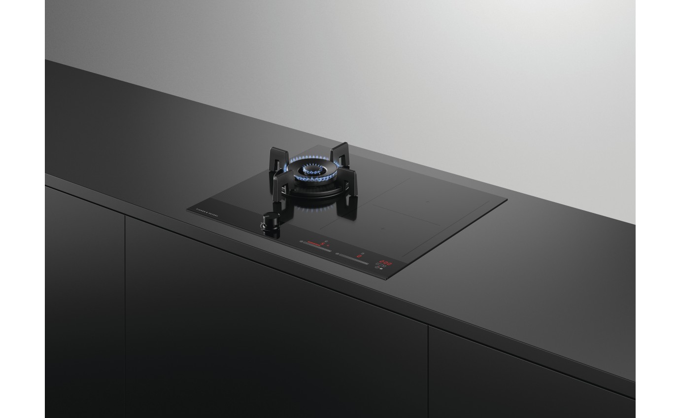 Fisher & Paykel 60cm Series 9 1 Burner + 2 Zone Hybrid Cooktop, 2 SmartZones, LPG CGI603DLPTB4