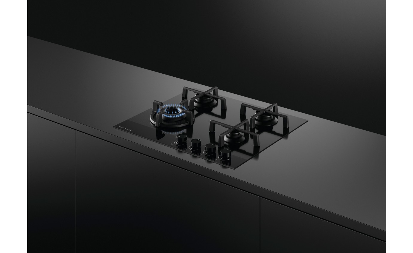 Fisher & Paykel 60cm Series 9 4 Burner Gas Cooktop, Natural Gas CG604DNGGB4