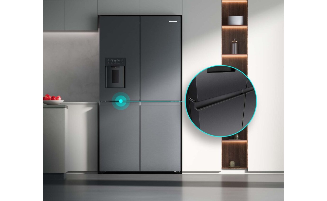 Hisense 640L PureFlex French Door Fridge (Dark Stainless Steel) HRCD640TBW