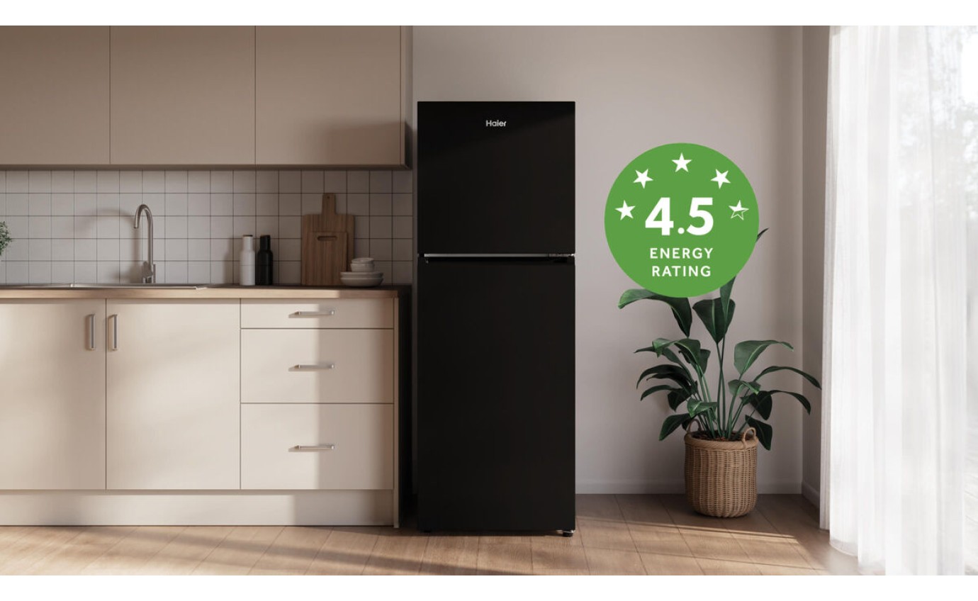 Haier 311L 300 Series Top Mount Refrigerator (Black) HRF330TG