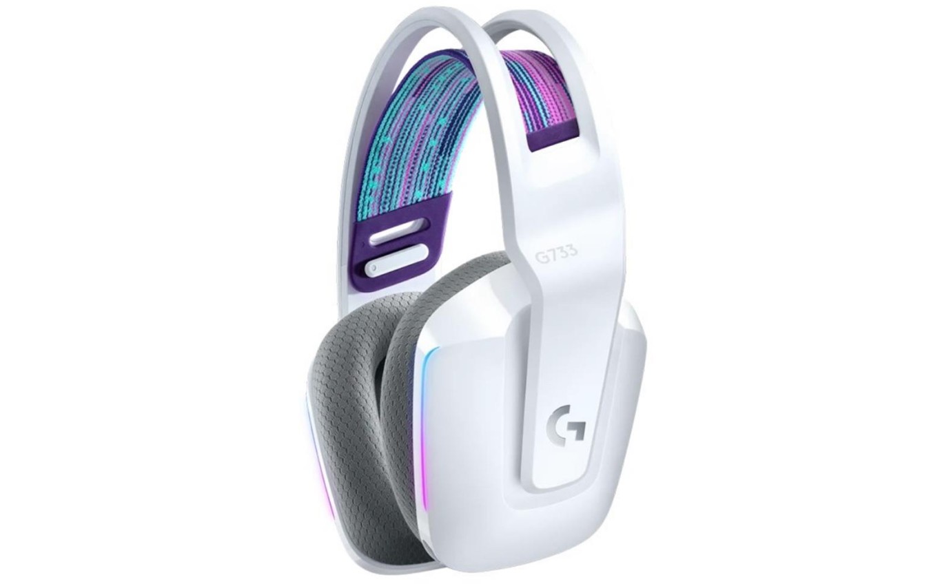 Logitech G G733 Lightspeed Wireless RGB Gaming Headset (White) 981000886