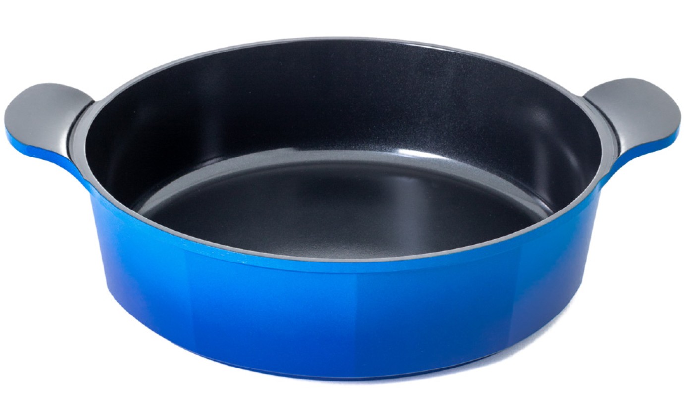 Neoflam 32cm Venn Low Casserole Induction Blue CVL32B