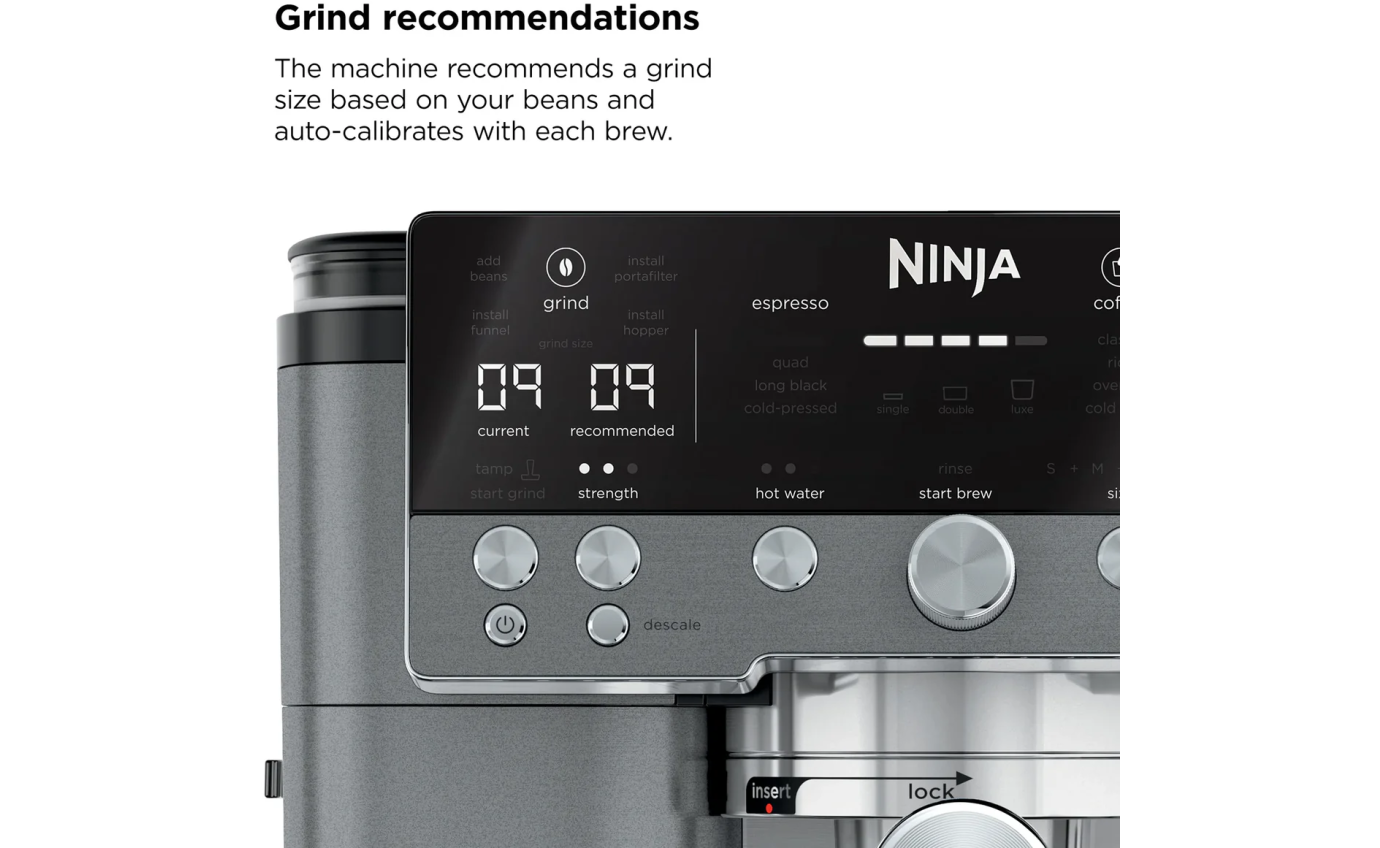 Ninja Luxe Cafe&trade; Premier Espresso Machine (Gunmetal) ES601GM