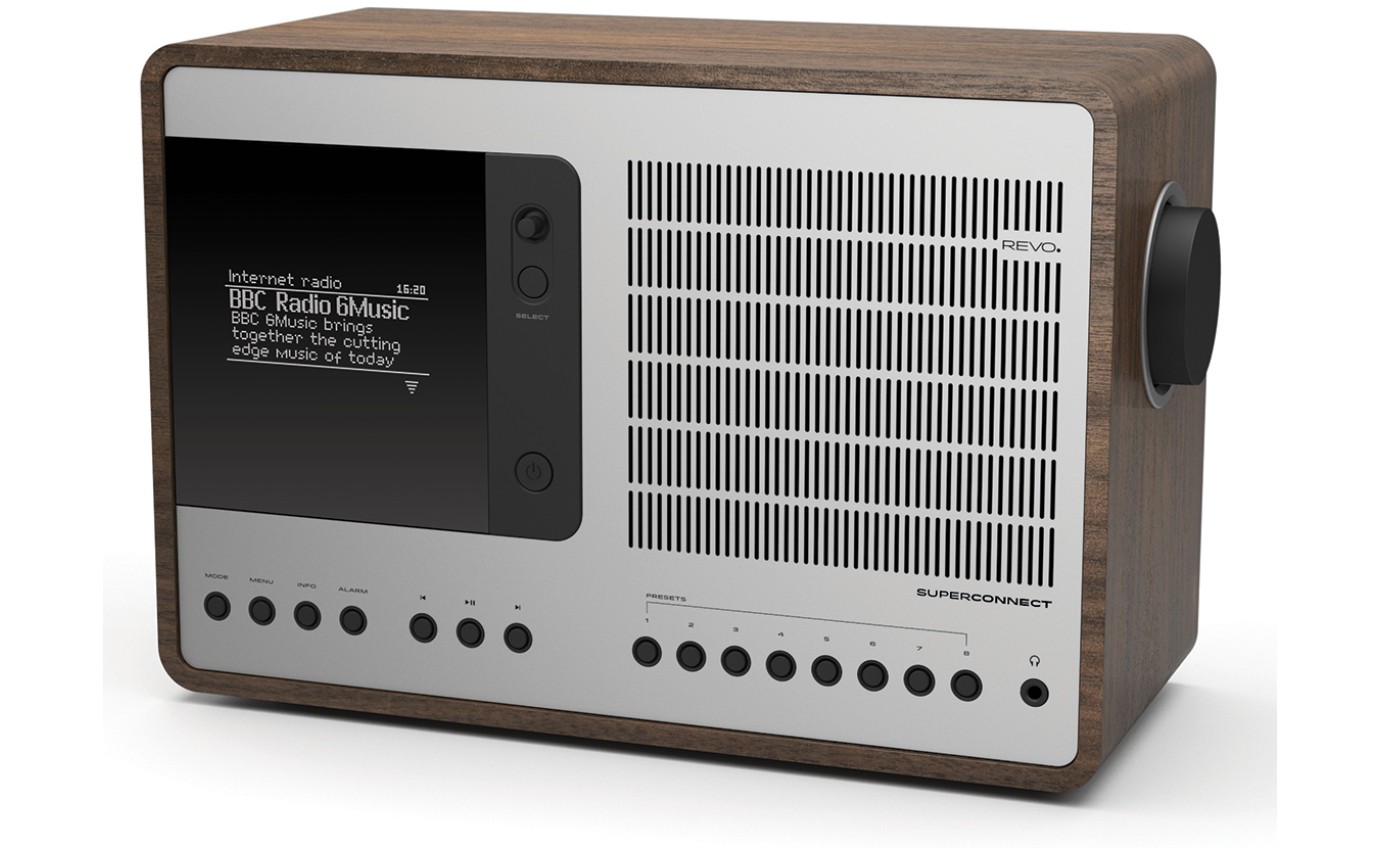 Revo SuperConnect Internet Radio (Walnut Silver) RVSUPERCONWS