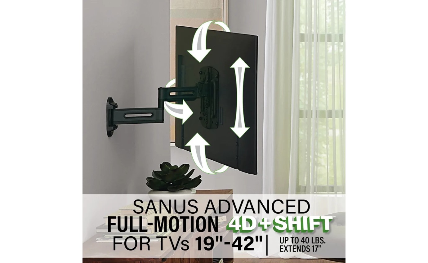 Sanus 19-43 inch Premium Full Motion TV Mount VSF917B2