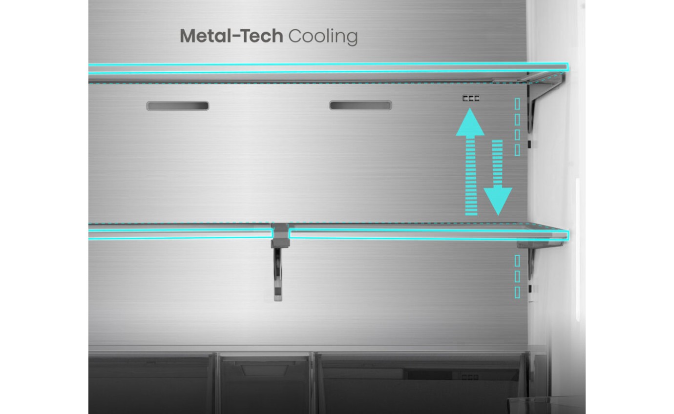 Hisense 640L PureFlex French Door Fridge (Dark Stainless Steel) HRCD640TBW
