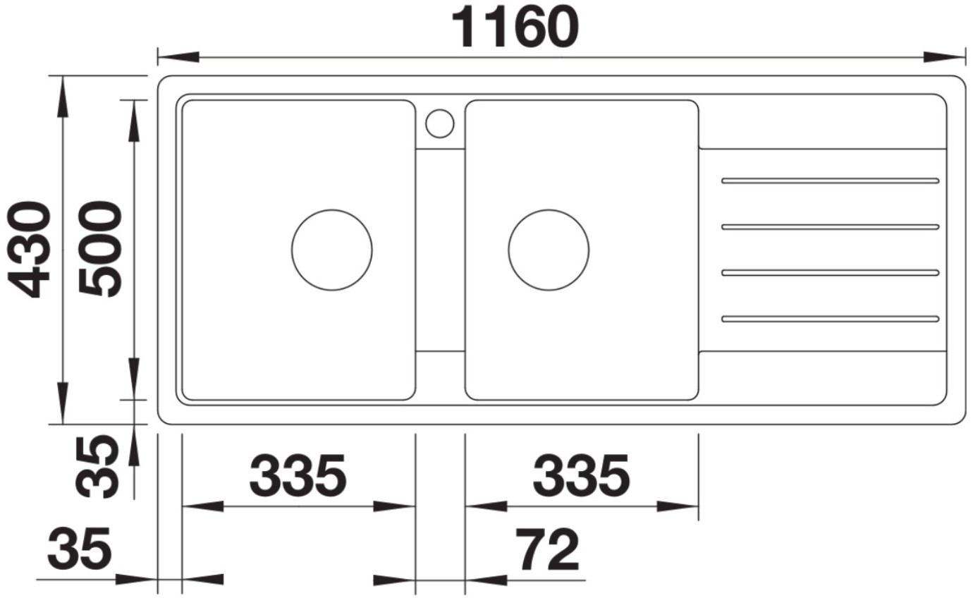 Blanco LEGRA 8S Classic Sink (Anthracite) LEGRA8SLA
