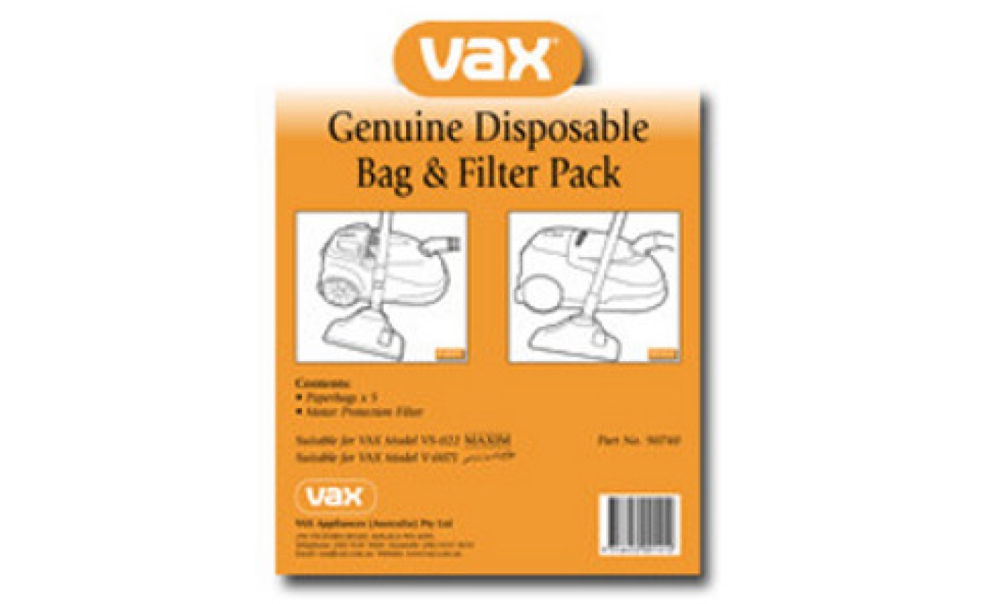 vax Disposable Bag & Filter Pack 90740