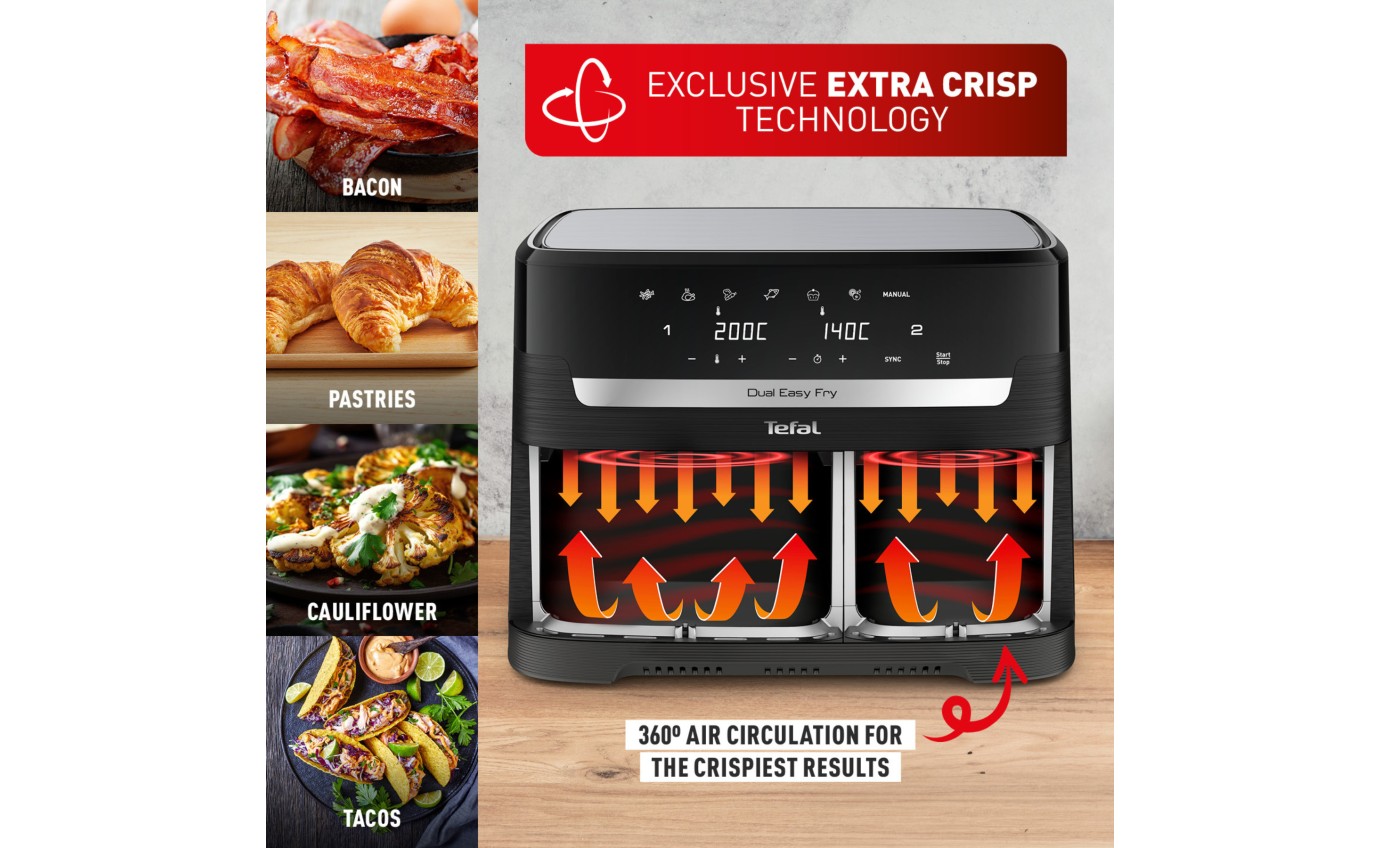 Tefal Dual Easy Fry XXXL Air Fryer EY9428