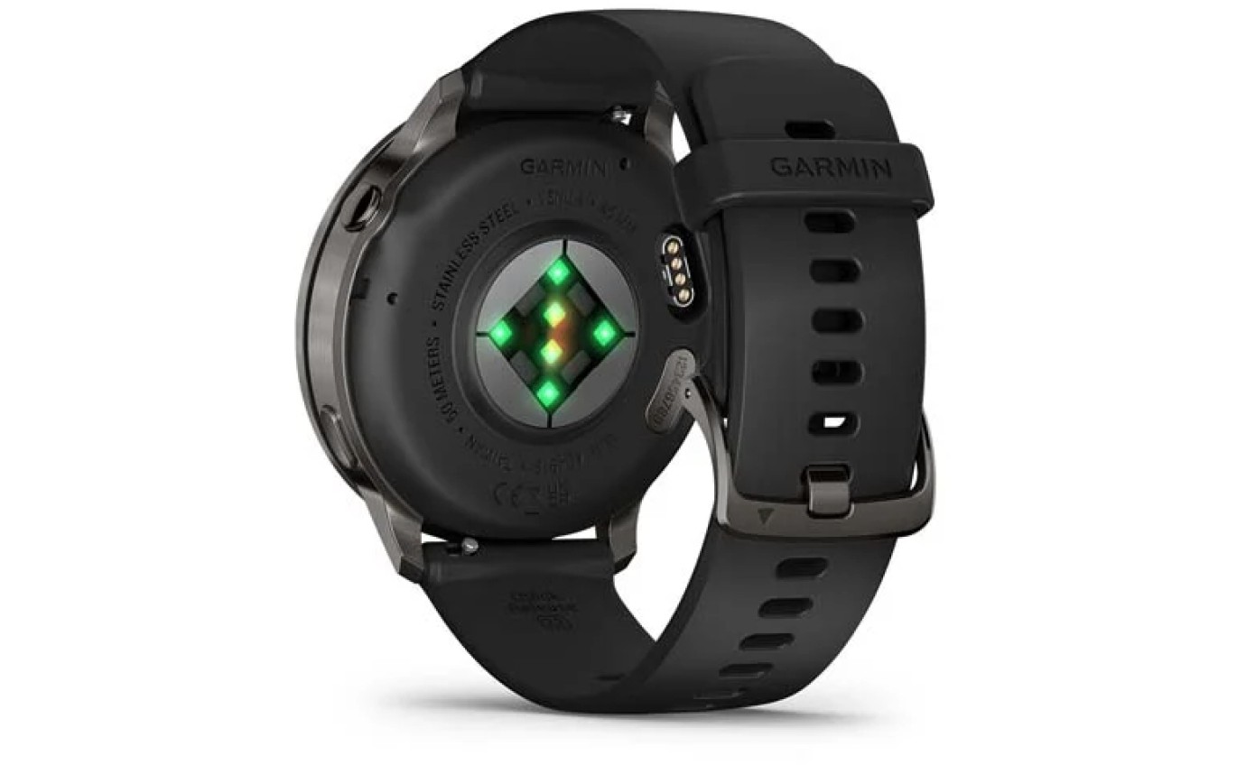 Garmin Venu&reg; 4 Smartwatch 45mm (Slate/Black Silicone Band) 0100301400