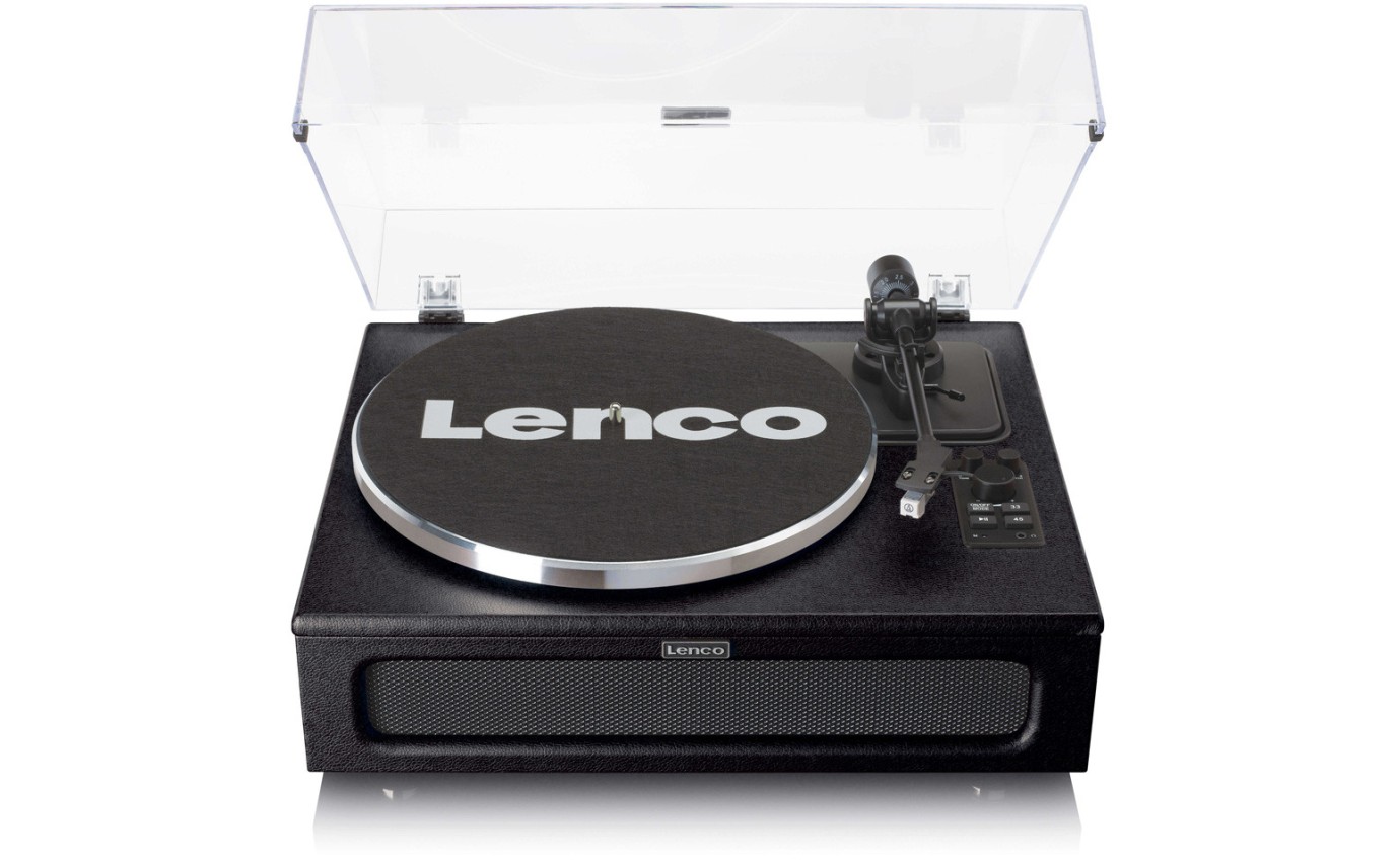Lenco LS-430 Turntable with 4 Built-in Bluetooth Speakers 50W (Black) LS430BK