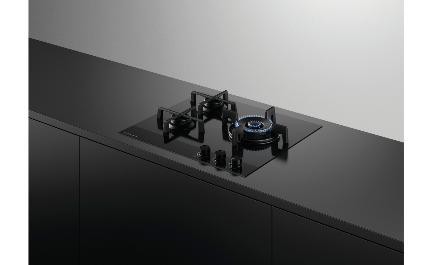 Fisher & Paykel 60cm Series 9 3 Burner Gas Cooktop, LPG CG603DLPGB4