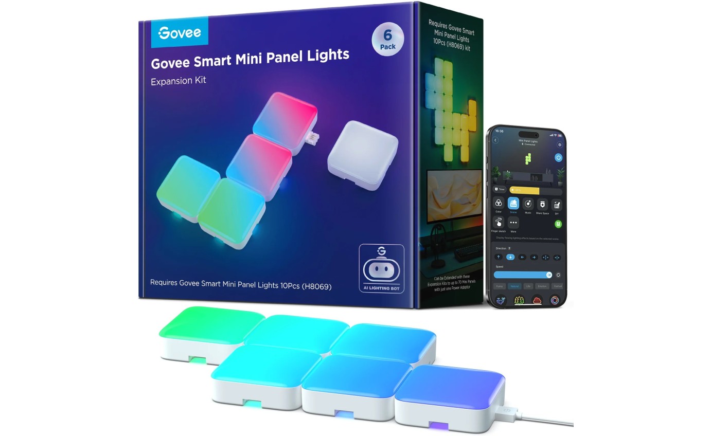 Govee Mini Panel Lights - 6 Piece Expansion Pack A6069E03