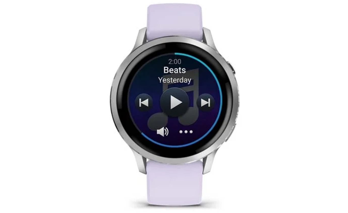 Garmin Venu&reg; 4 Smartwatch 41mm (Silver/Periwinkle Silicone Band) 0100301301