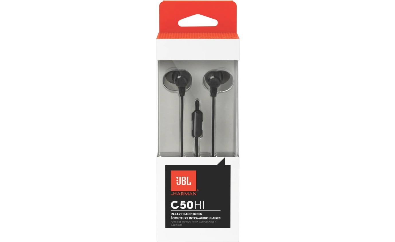 JBL C50HI In-Ear Headphones (Black) JBLC50HIBLKE