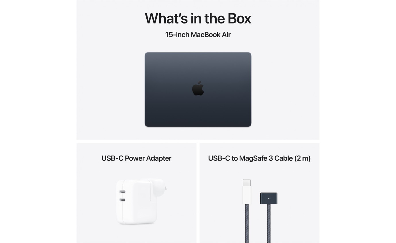 Apple MacBook Air 15-inch M4 Chip 16GB RAM 256GB (Midnight) MW1L3XA