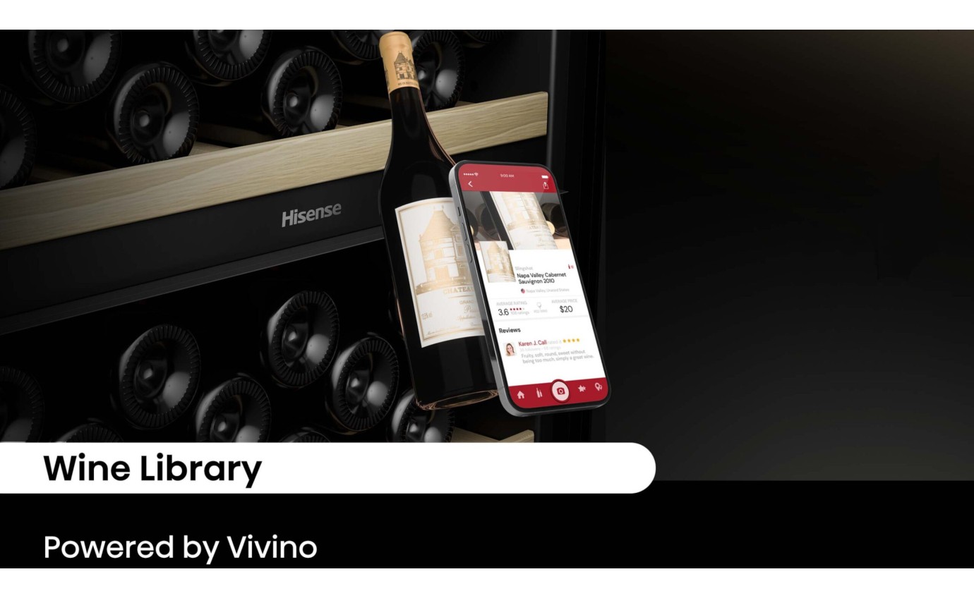 Hisense 108 Bottle Dual Zone Wine Cabinet HRWC108B