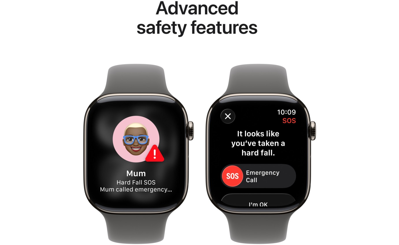 Apple Watch Series 11 GPS + Cellular 46mm Natural Titanium Case with Stone Grey Sport Band (S/M) MFCW4XA