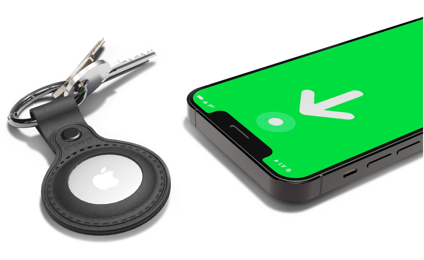 Cygnett StyleTrack Leather AirTag Case (Black) 11901221122