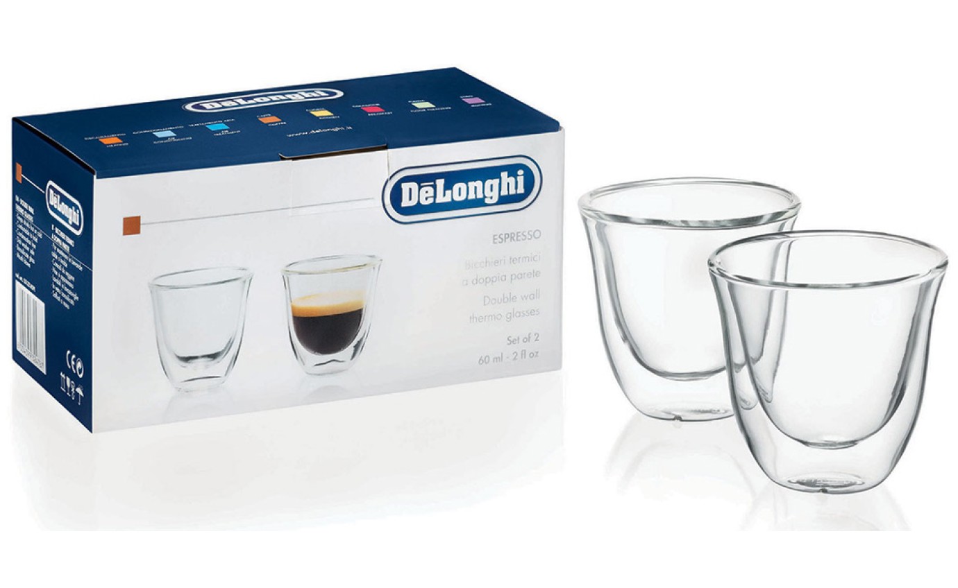 DeLonghi 2 Espresso Glasses DBWALLESP