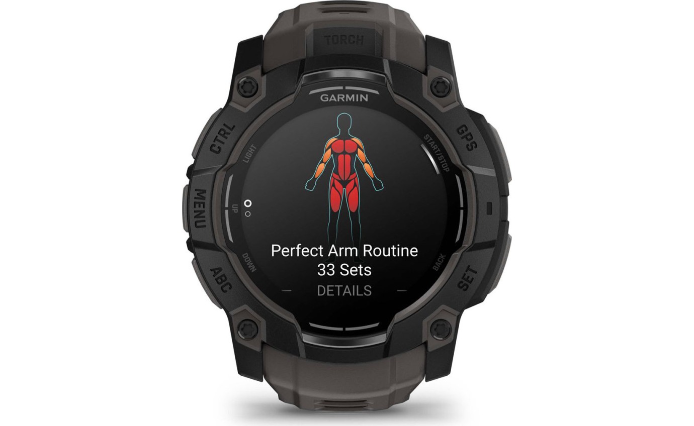 Garmin Instinct 3 50mm AMOLED Smart Watch (Black/Charcoal) 0100302000