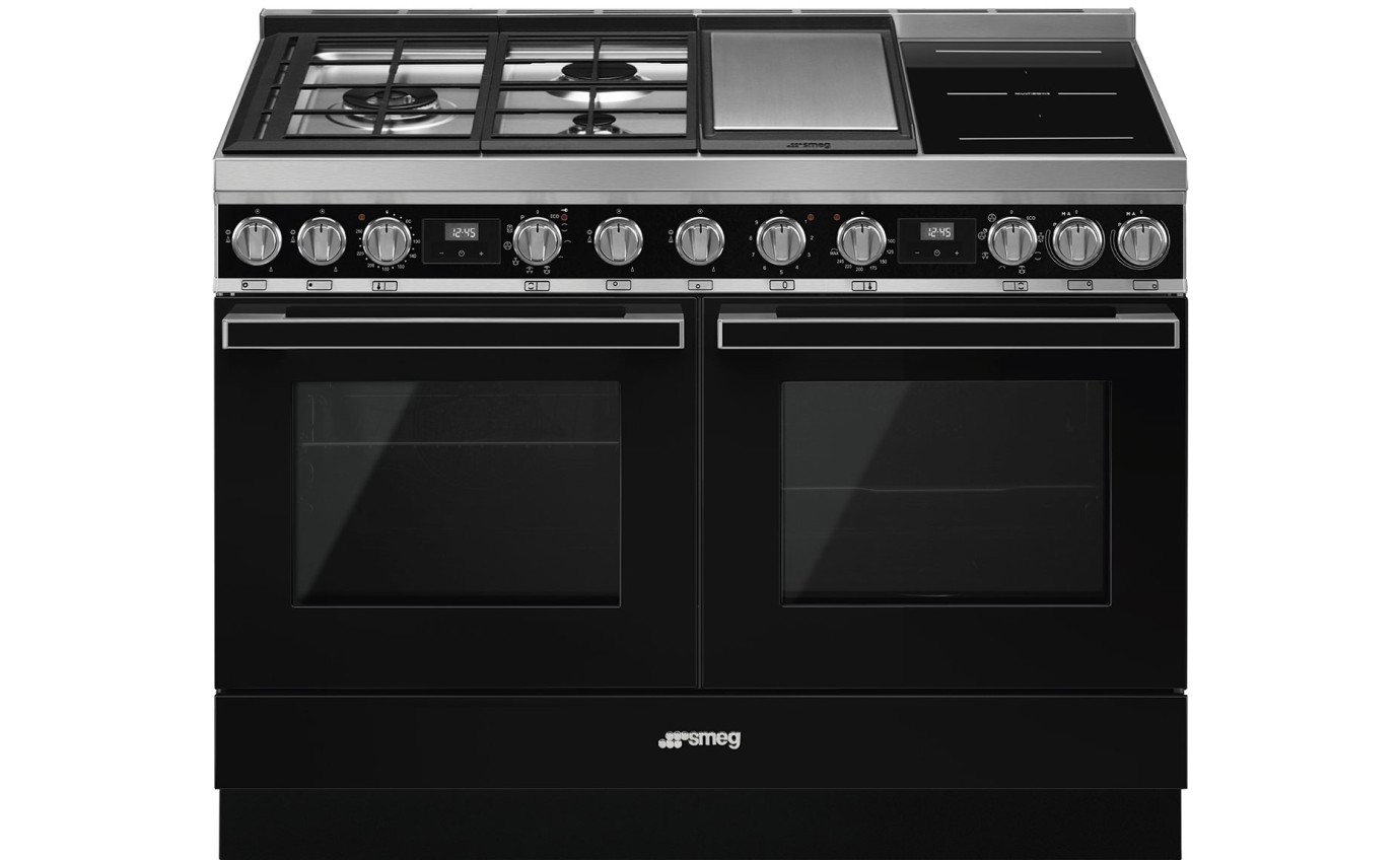 Smeg 120cm Portofino Pyrolytic Freestanding Cooker CPF120IGMPBLA