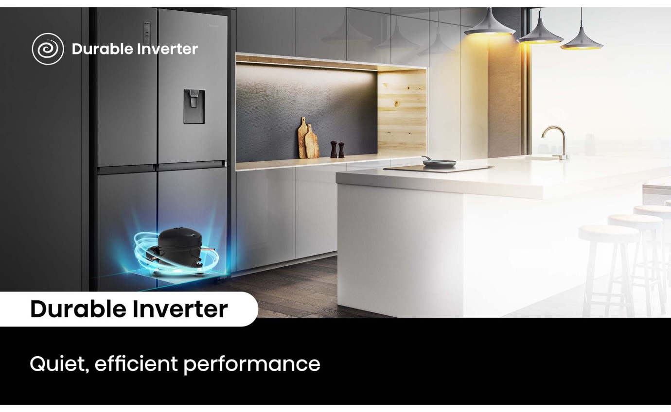 Hisense 649L Side-by-Side Fridge (Silver) HRSBS649SW