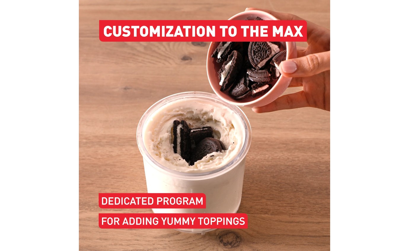 Tefal Dolci Black Knight Ice Cream Maker with Bonus Nesquik Tins NQ32IG6048