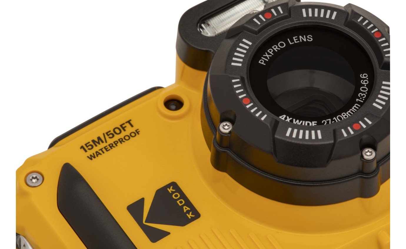 Kodak Pixpro WPZ2 Waterproof Digital Compact Camera (Yellow) WPZ2YL