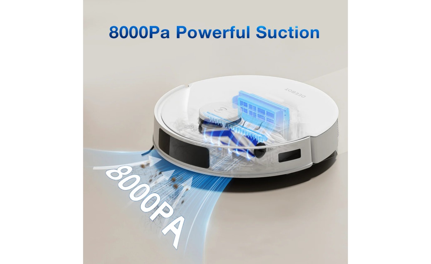 Ecovacs Deebot N20 Pro Plus Bagless Robot Vacuum & Mop (White) DKX55PLUS