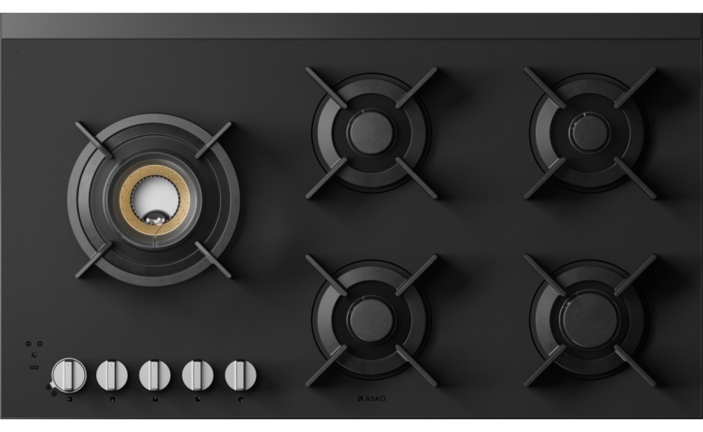 ASKO 90cm Ceramic Glass Gas Hob (Matte Black) HG8954MGD1
