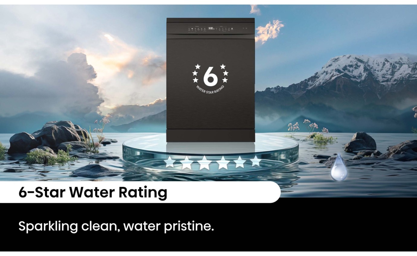 Hisense 60cm Freestanding Dishwasher (Black Steel) HSAP16FB