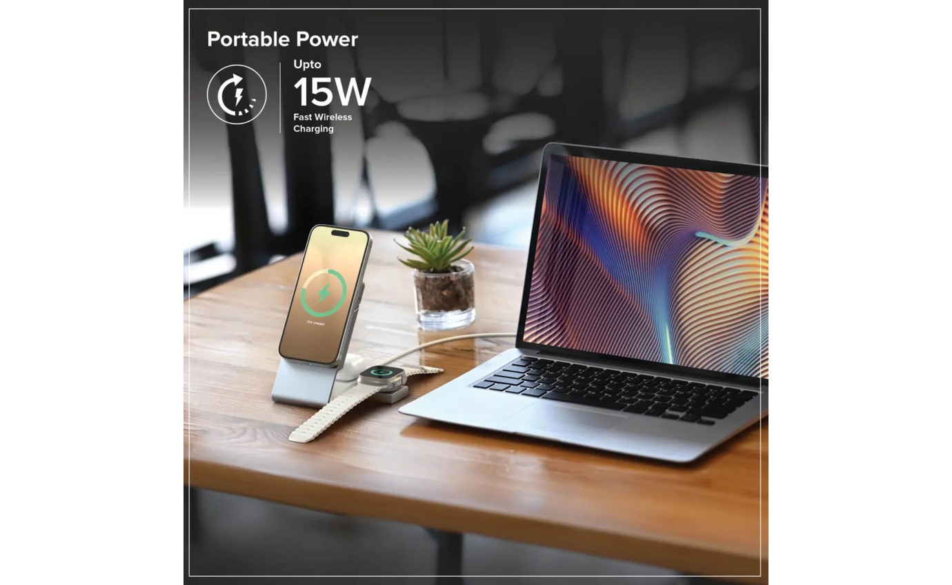 ALOGIC 3-in-1 Magnetic Charging Dock with Power Bank (Black) MSPBDDAWCG