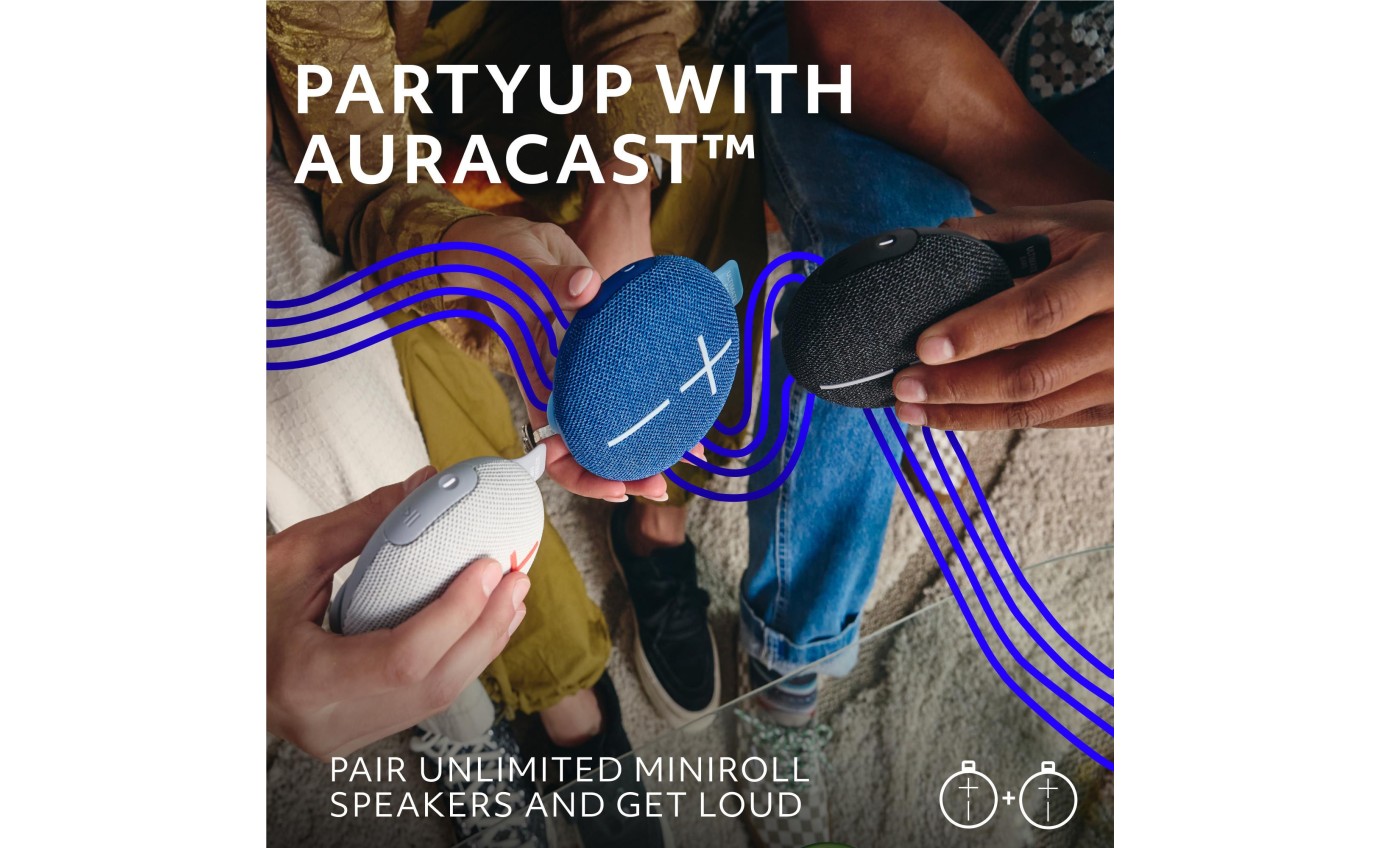 Ultimate Ears MINIROLL Portable Bluetooth Speaker (Majestic Blue) 984002023