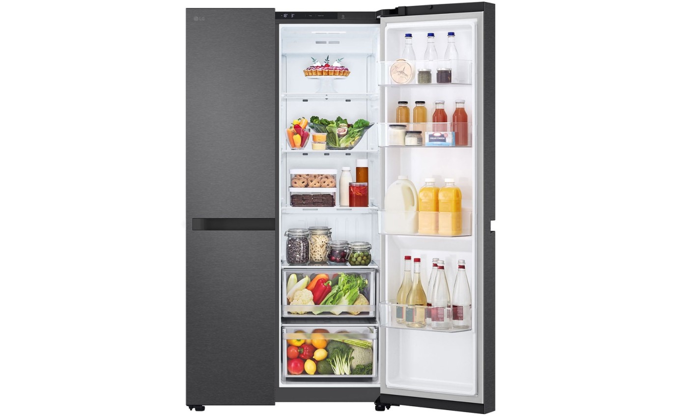 LG 664L Side By Side Fridge (Matte Black) GSB599MBL