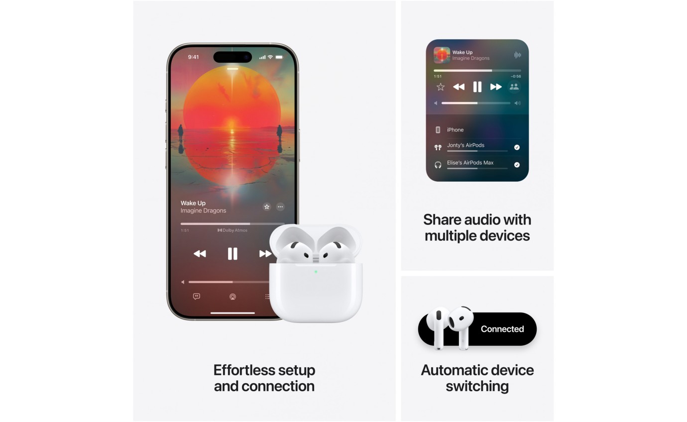 Apple AirPods 4 with Active Noise Cancellation MXP93ZAA