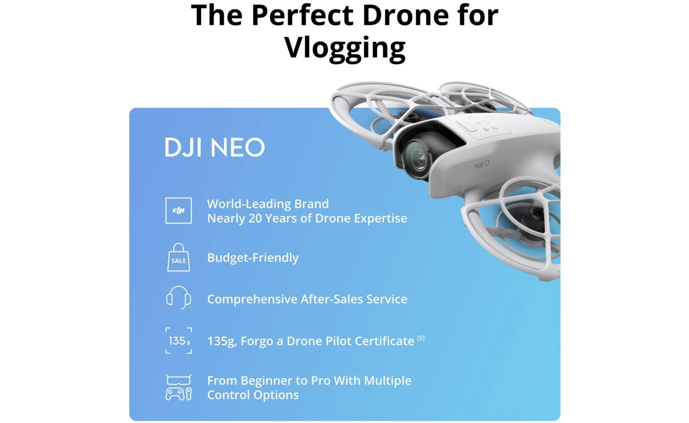 DJI Neo 4K Drone Motion Fly More Combo CPFP0000018601