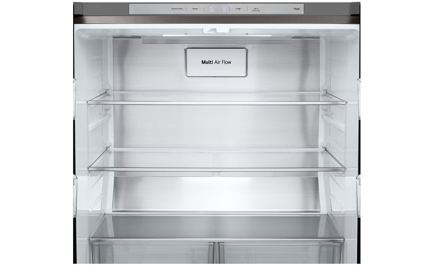 LG 530L Slim French Door Fridge (Stainless Steel) GFB505PL
