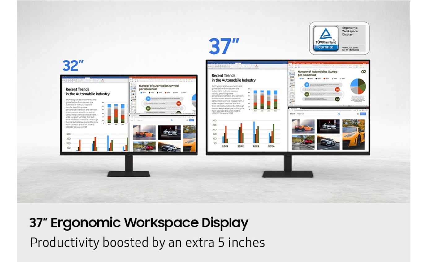 Samsung 37 inch ViewFinity S80D 4K UHD Monitor LS37D802EAEXXY