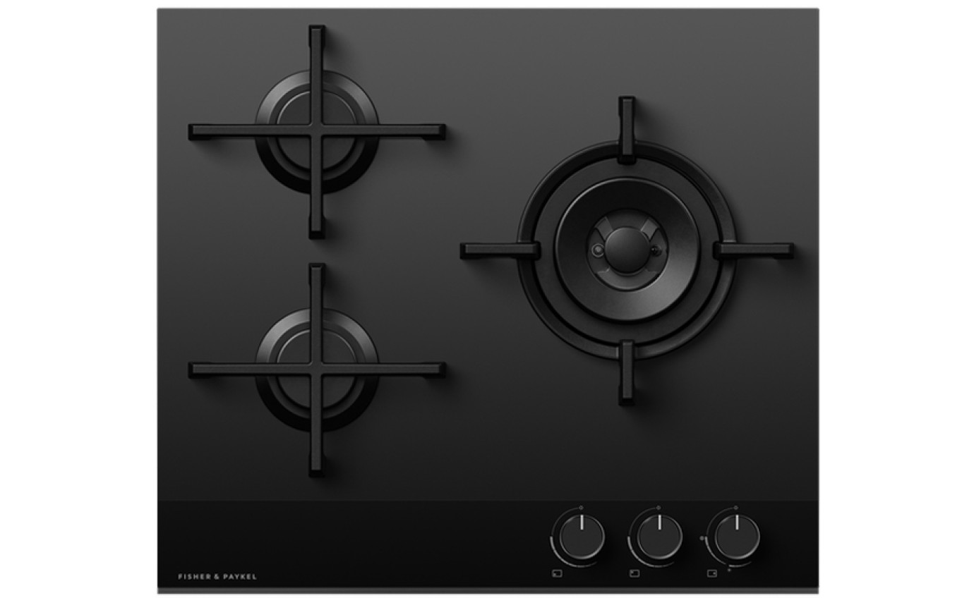 Fisher & Paykel 60cm Series 9 3 Burner Gas Cooktop, Natural Gas CG603DNGGB4