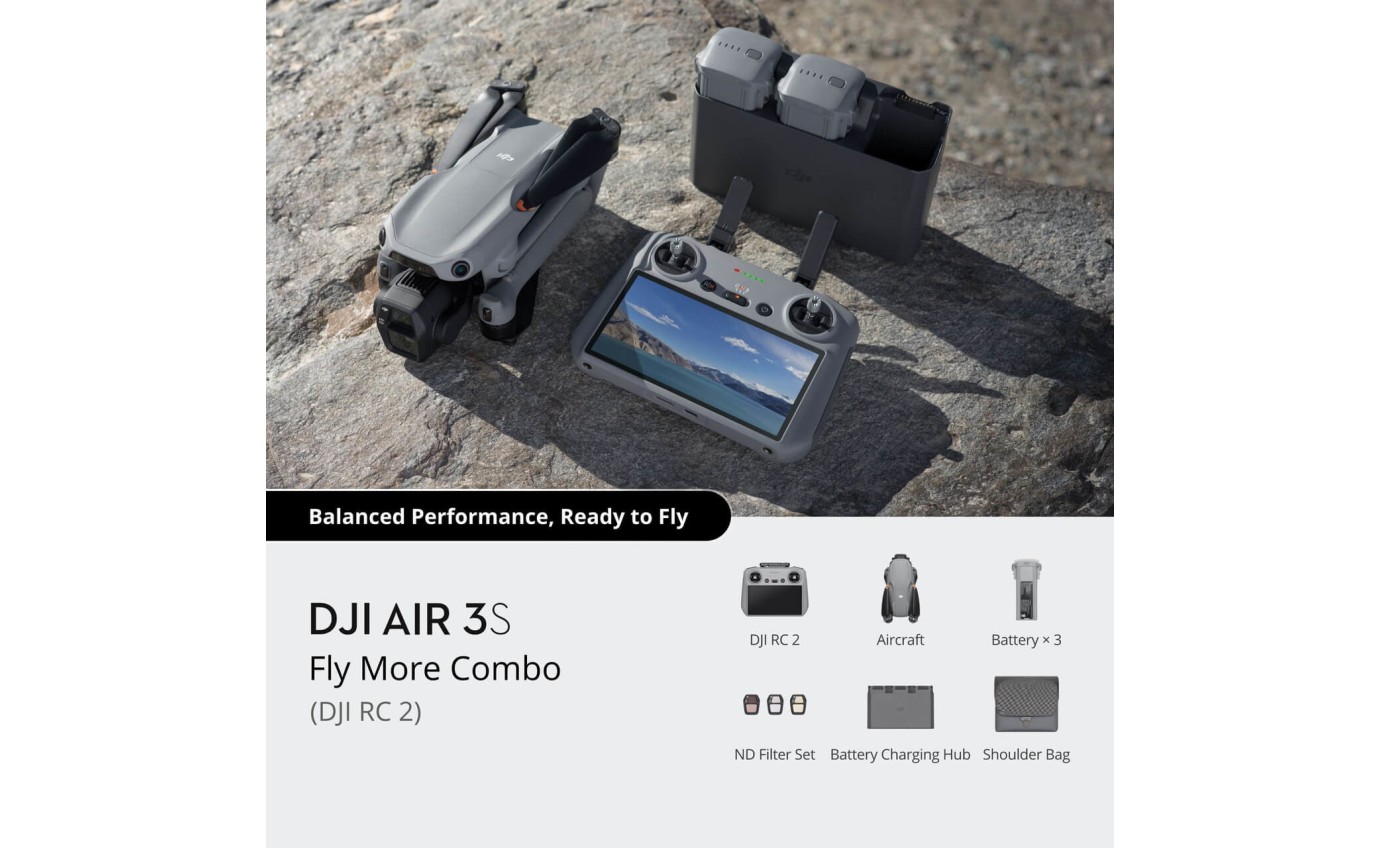 DJI Air 3S 4K Drone Fly More Combo (RC 2) CPMA0000081601
